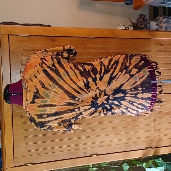 CANVAS TIE DYE DISTRESSED TEE - Picture 5 of 7